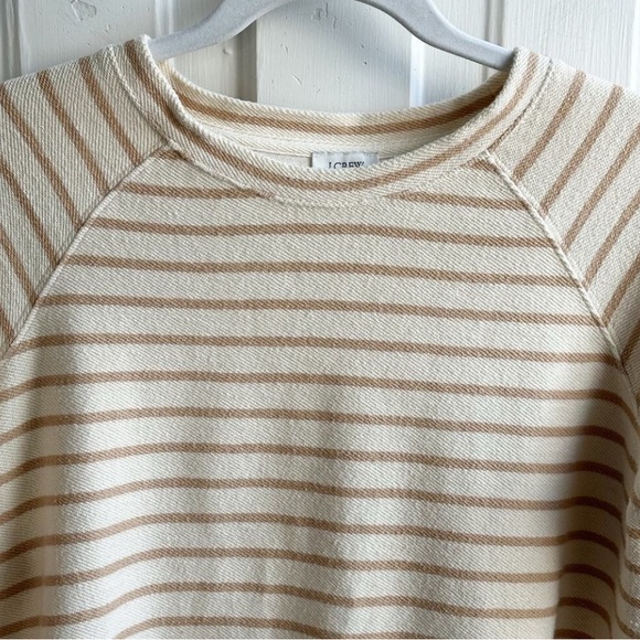 J Crew Factory Striped Raglan Crewneck Sweatshirt - Picture 4 of 7